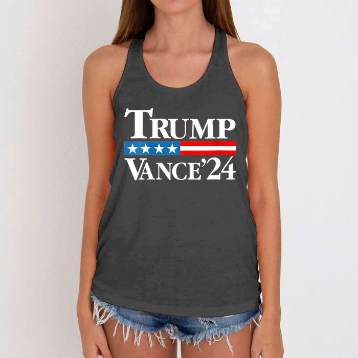 Trump Vance 2024 For President Vp Usa Election Patriotic Women's Knotted Racerback Tank