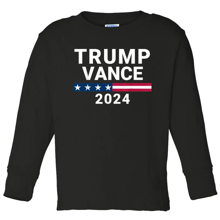 Trump Vance 2024 For President Vp Usa Republican Election Toddler Long Sleeve Shirt