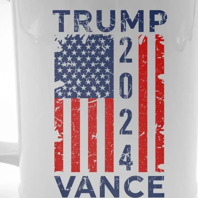 Trump Vance 2024 Us Flag Election President 2024 Front & Back Beer Stein