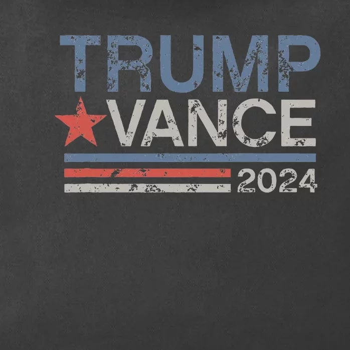 Trump Vance 2024 Retro Stripe Trump Jd Vance Zip Tote Bag