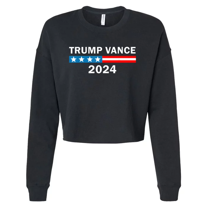 Trump Vance 2024 For President Vp Usa Republican Election Cropped Pullover Crew