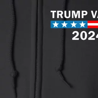 Trump Vance 2024 For President Vp Usa Republican Election Full Zip Hoodie