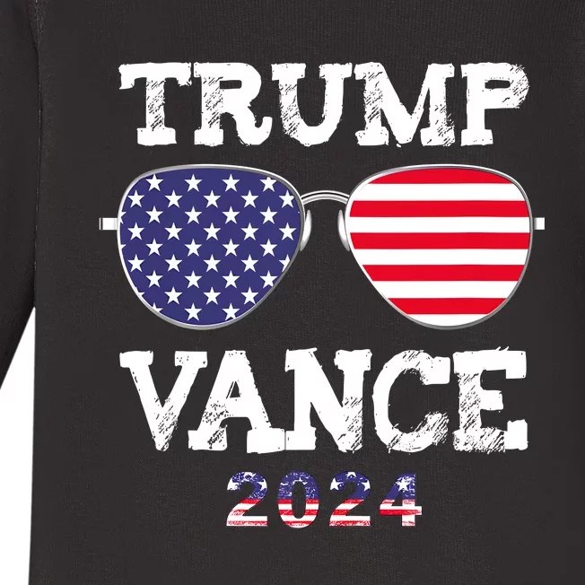 Trump Vance 2024 President Trump Supporter Re Election Baby Long Sleeve Bodysuit