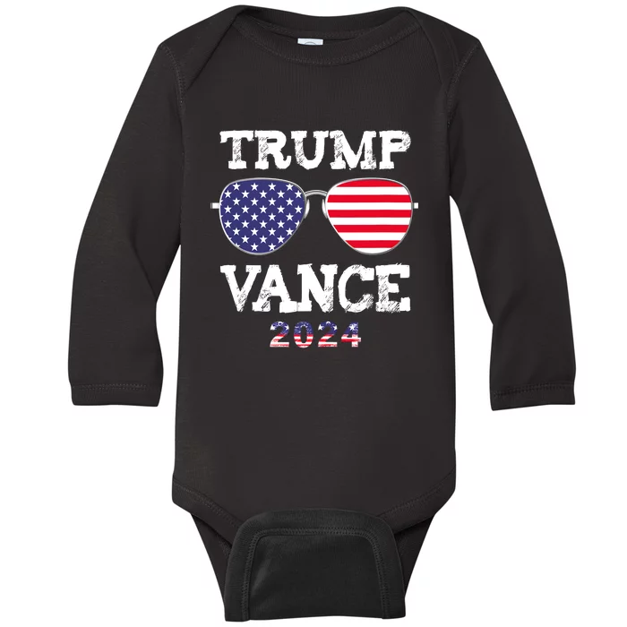 Trump Vance 2024 President Trump Supporter Re Election Baby Long Sleeve Bodysuit