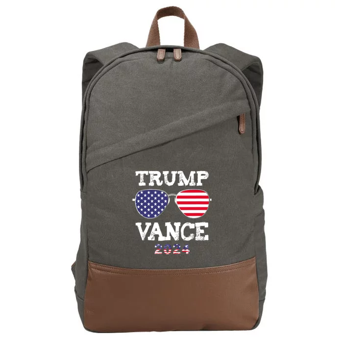 Trump Vance 2024 President Trump Supporter Re Election Cotton Canvas Backpack