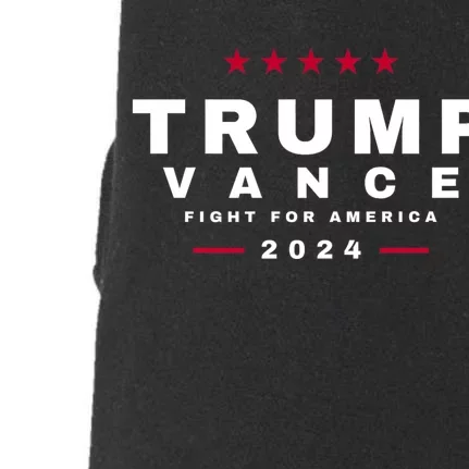 Trump Vance 2024 President Trump Jd Vance Vp Fight For America! Maga Usa Doggie 3-End Fleece Hoodie