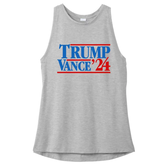 Trump Vance 2024 Vice President Trump Ladies Tri-Blend Wicking Tank