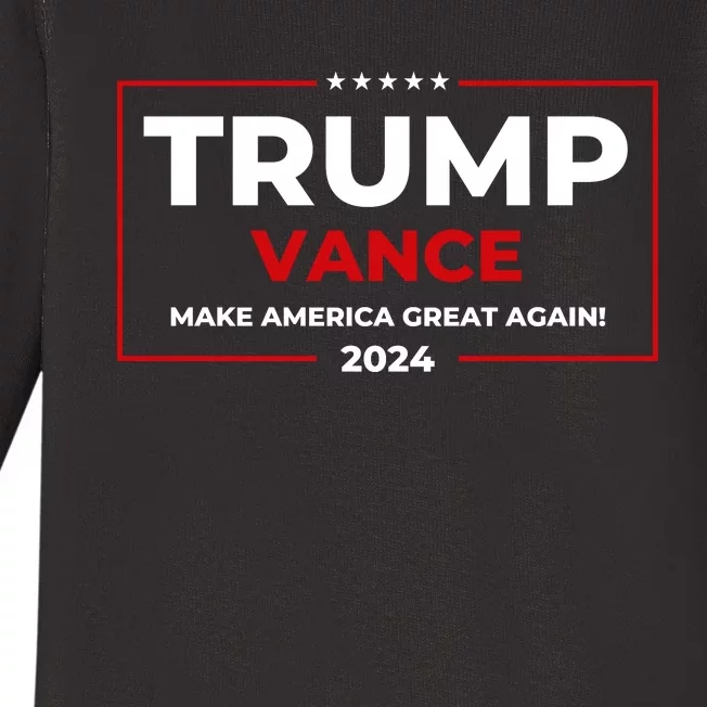 Trump Vance 2024 Make America Great Again Baby Long Sleeve Bodysuit