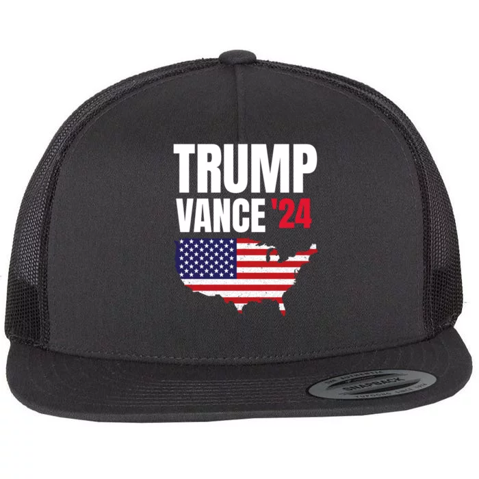 Trump Vance 2024 Flat Bill Trucker Hat