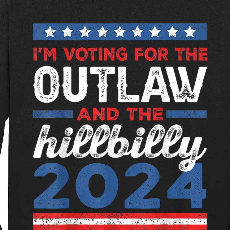 Trump Vance 2024 Donald Trump J.D. Vance Outlaw Hillbilly Long Sleeve Shirt