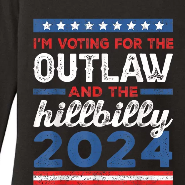 Trump Vance 2024 Donald Trump J.D. Vance Outlaw Hillbilly Womens CVC Long Sleeve Shirt