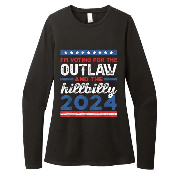 Trump Vance 2024 Donald Trump J.D. Vance Outlaw Hillbilly Womens CVC Long Sleeve Shirt