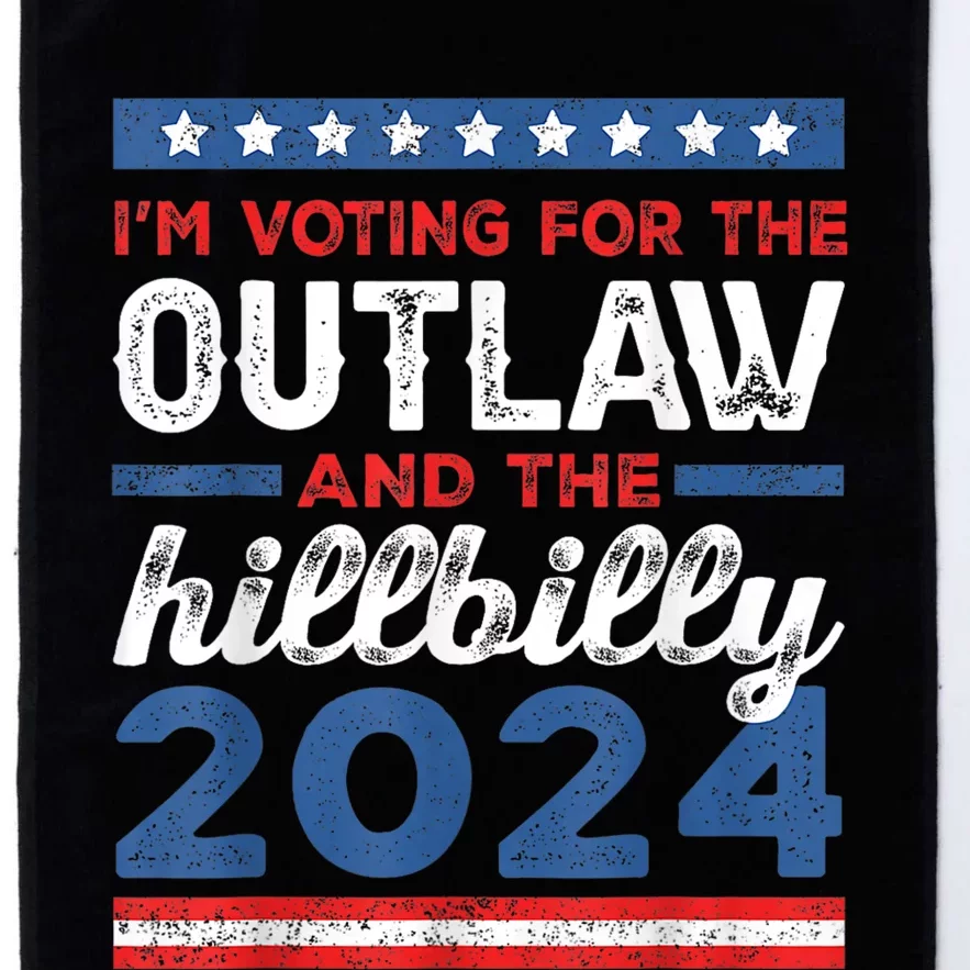 Trump Vance 2024 Donald Trump J.D. Vance Outlaw Hillbilly Platinum Collection Golf Towel