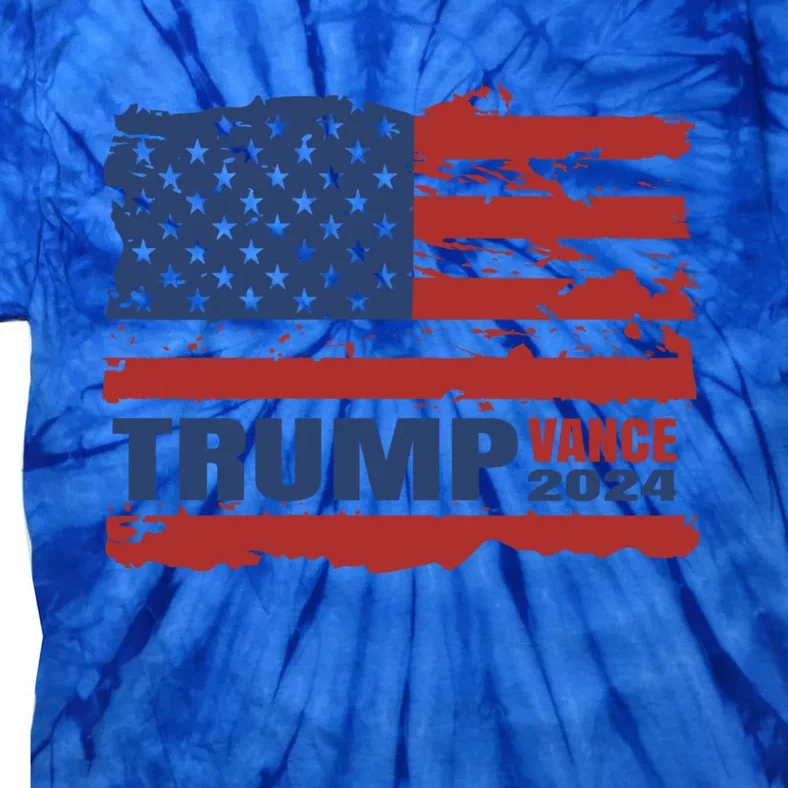 Trump Vance 2024 Presidential Campaign Us Flag Gift Tie-Dye T-Shirt