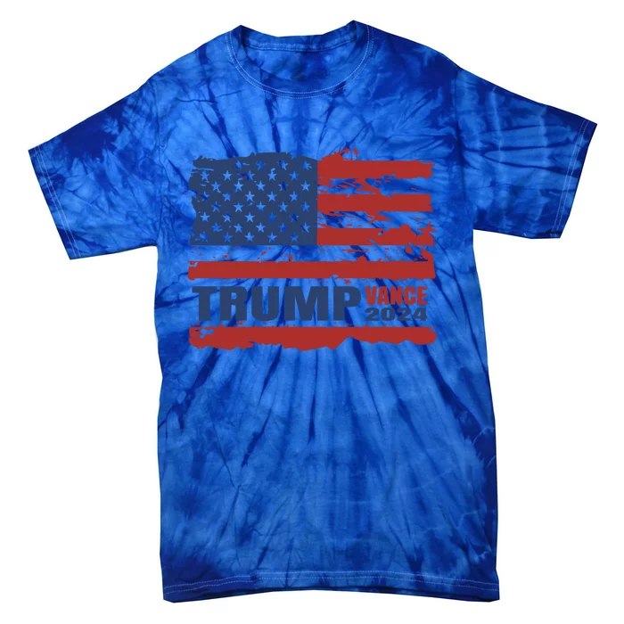 Trump Vance 2024 Presidential Campaign Us Flag Gift Tie-Dye T-Shirt