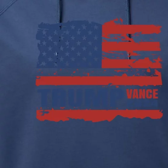 Trump Vance 2024 Presidential Campaign Us Flag Gift Performance Fleece Hoodie