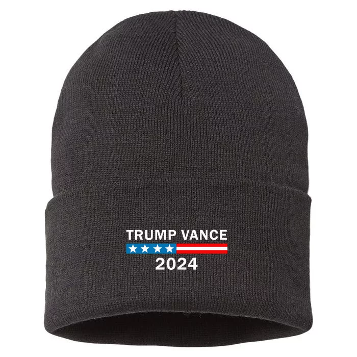 Trump Vance 2024 For President Vp Usa Republican Election Sustainable Knit Beanie