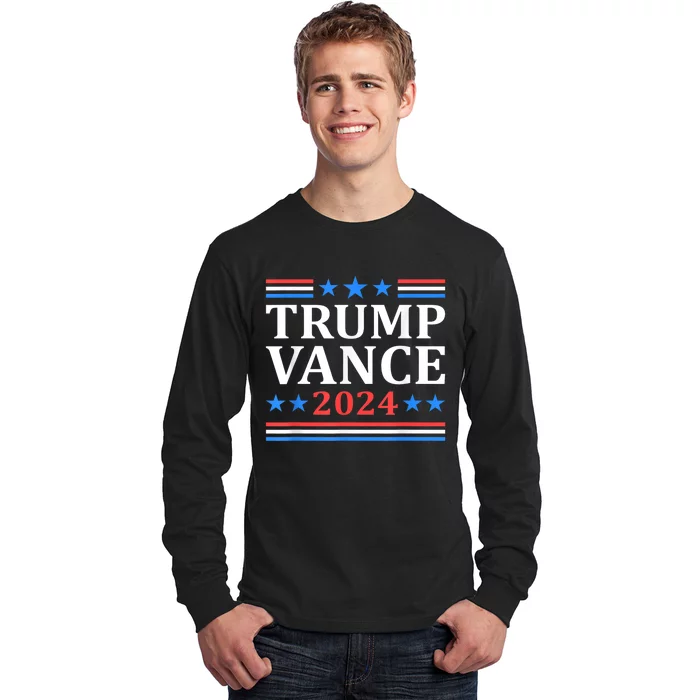 Trump Vance 2024 For President Vp Usa Election Patriotic Long Sleeve Shirt