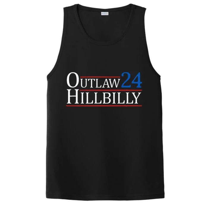 Trump Vance 24 Outlaw Hillbilly Us Flag Performance Tank