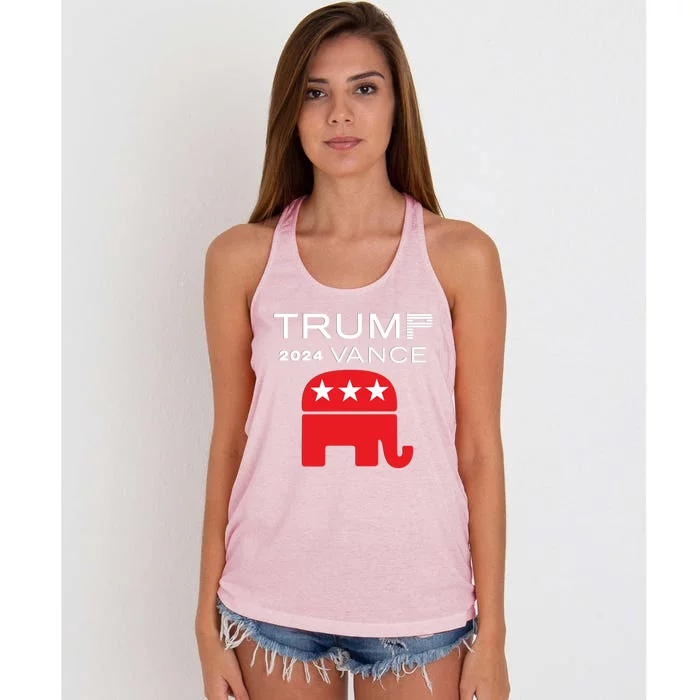 Trump Vance 2024 Presidential Election Gift Women's Knotted Racerback Tank