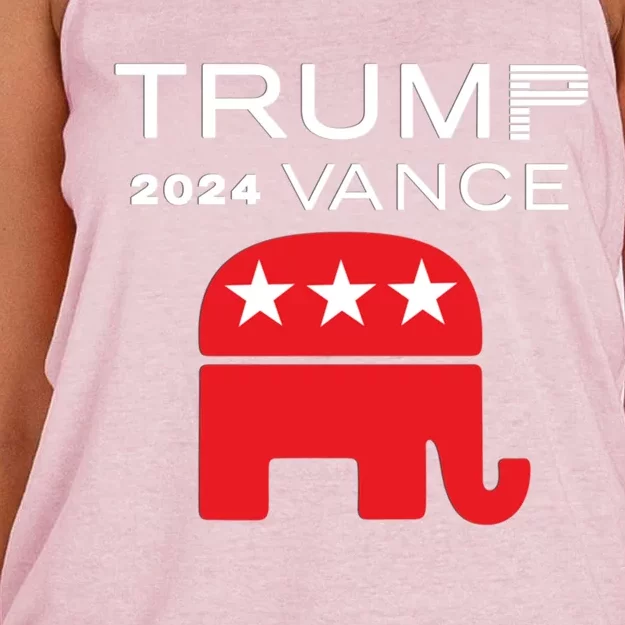 Trump Vance 2024 Presidential Election Gift Women's Knotted Racerback Tank