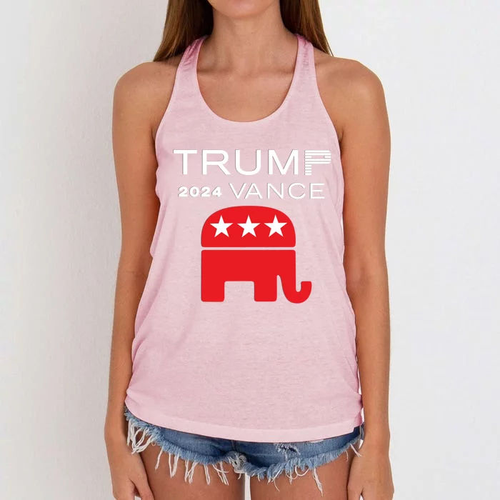 Trump Vance 2024 Presidential Election Gift Women's Knotted Racerback Tank