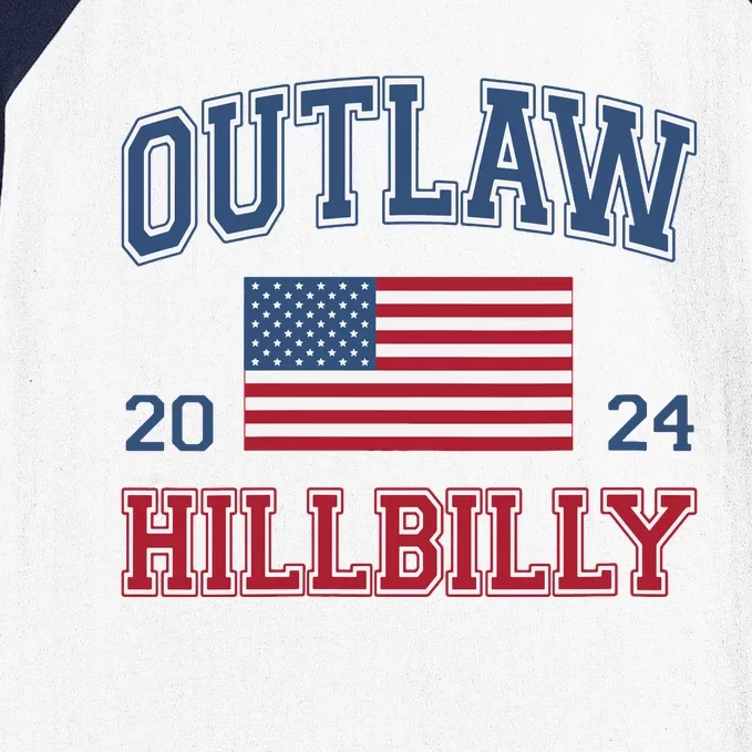 Trump Vance 2024 Donald Trump Jd Vance Outlaw Hillbilly Baseball Sleeve Shirt