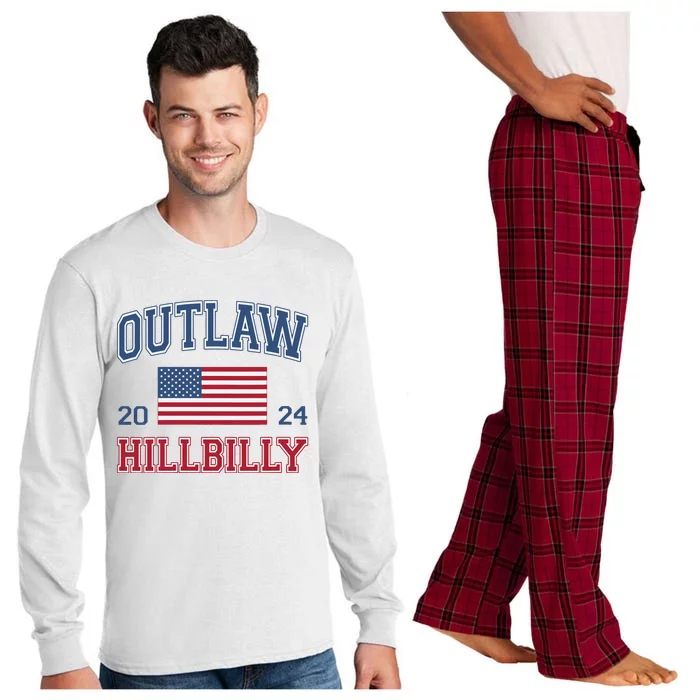 Trump Vance 2024 Donald Trump Jd Vance Outlaw Hillbilly Long Sleeve Pajama Set