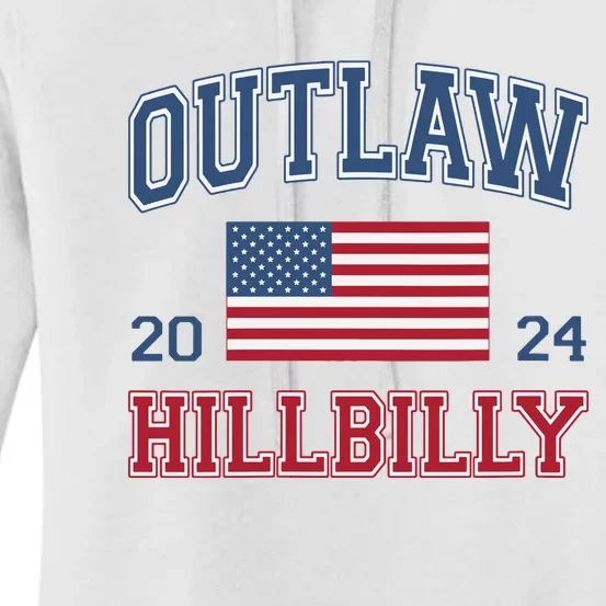 Trump Vance 2024 Donald Trump Jd Vance Outlaw Hillbilly Women's Pullover Hoodie