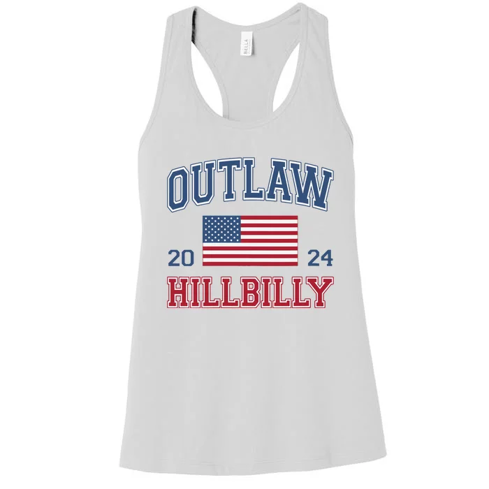 Trump Vance 2024 Donald Trump Jd Vance Outlaw Hillbilly Women's Racerback Tank