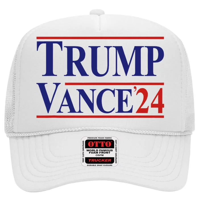 Trump Vance 24 High Crown Mesh Trucker Hat