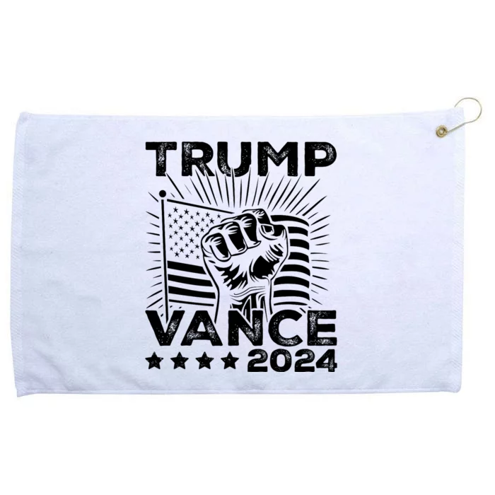 Trump Vance 2024 Donald Trump J.D. Vance For President Grommeted Golf Towel