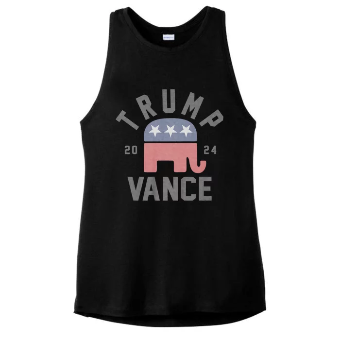 Trump Vance 2024 President Trump Supporter Re Election Ladies Tri-Blend Wicking Tank