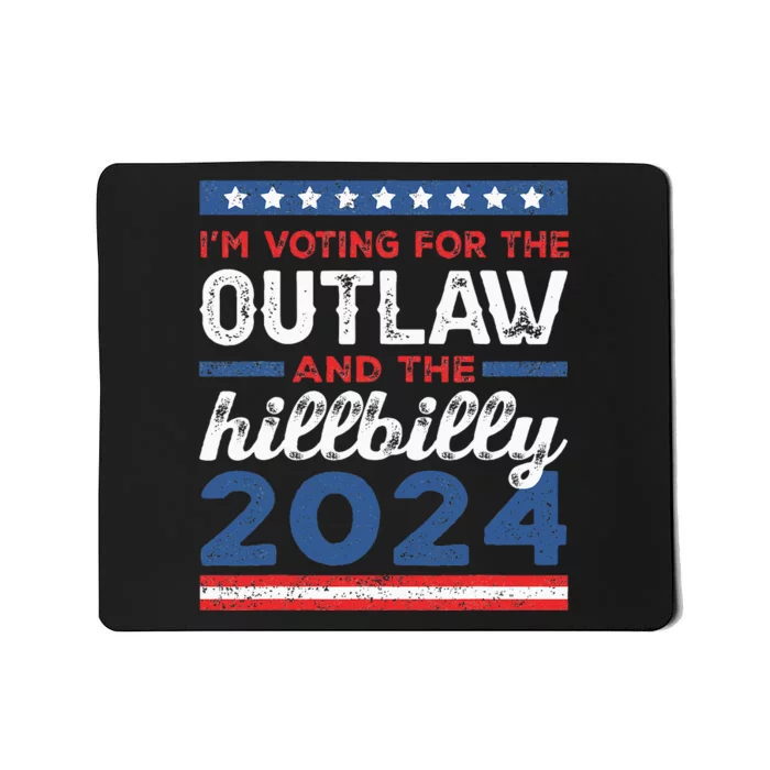 Trump Vance 2024 Outlaw Hillbilly Vintage Us Flag Mousepad