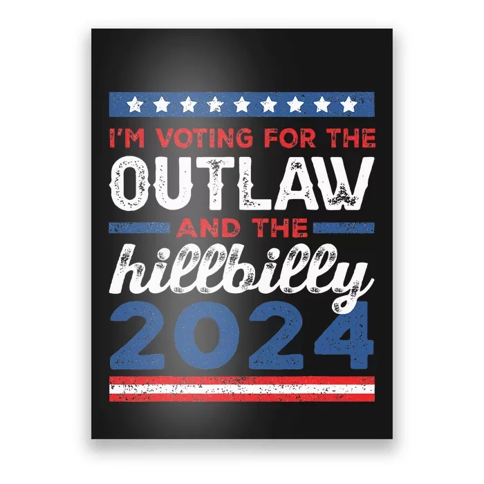 Trump Vance 2024 Outlaw Hillbilly Vintage Us Flag Poster