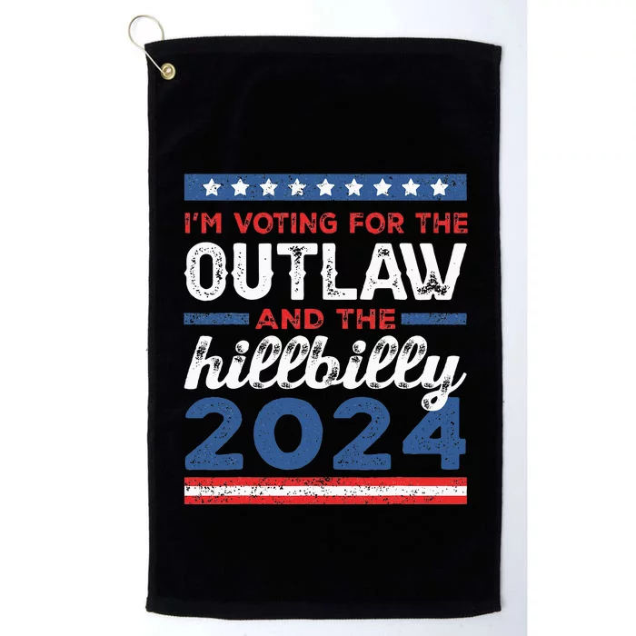 Trump Vance 2024 Outlaw Hillbilly Vintage Us Flag Platinum Collection Golf Towel