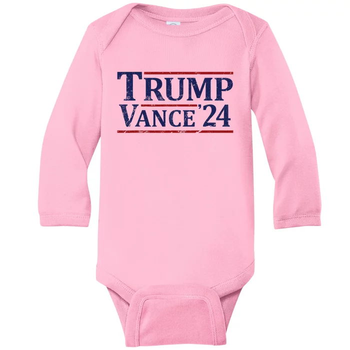 Trump Vance 24 Vintage 2024 Baby Long Sleeve Bodysuit