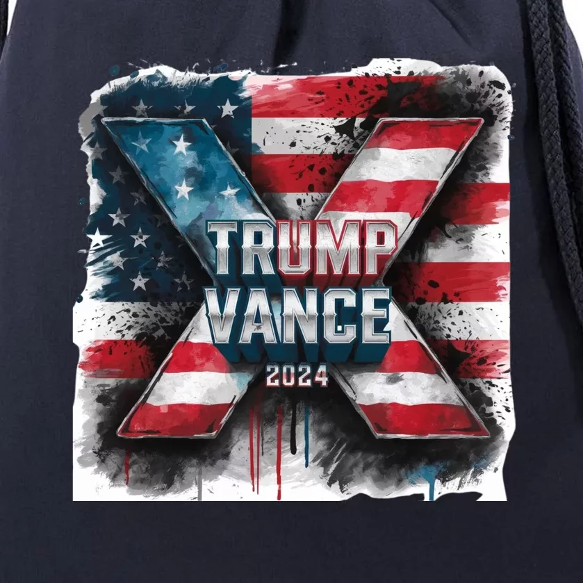 Trump Vance 2024 X Design Drawstring Bag