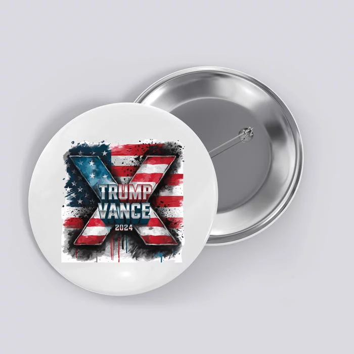 Trump Vance 2024 X Design Button