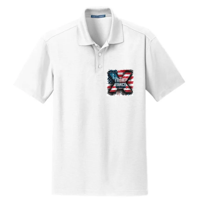 Trump Vance 2024 X Design Dry Zone Grid Performance Polo