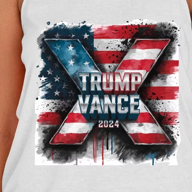 Trump Vance 2024 X Design Women's Knotted Racerback Tank