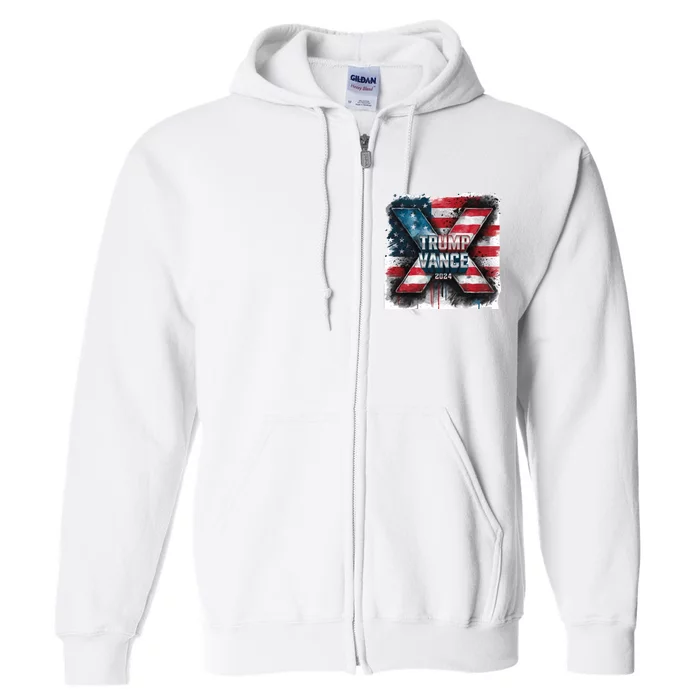 Trump Vance 2024 X Design Full Zip Hoodie