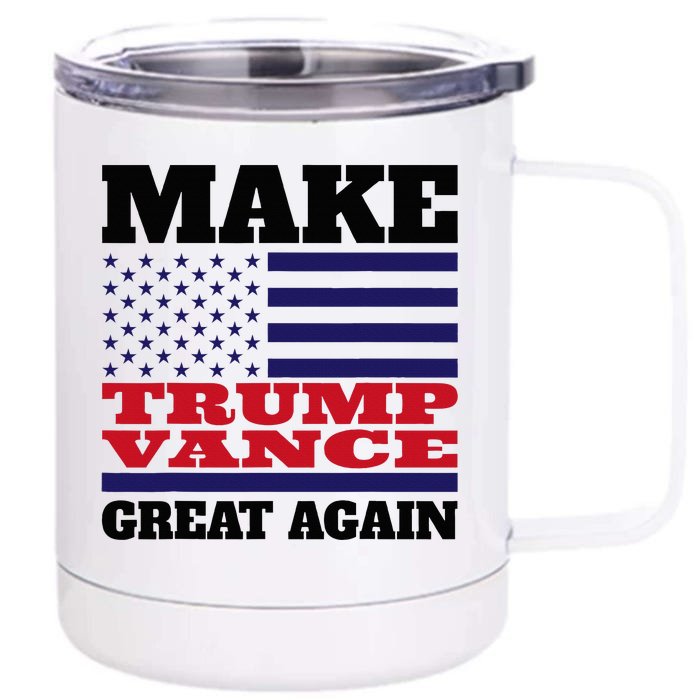 Trump Vance 2024 Front & Back 12oz Stainless Steel Tumbler Cup