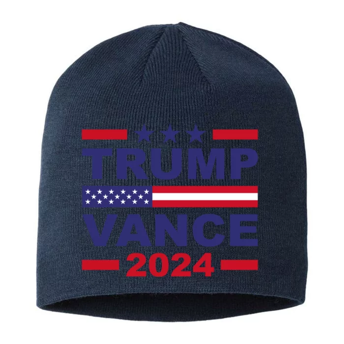 Trump Vance 2024 For President Vp Usa Election Patriotic 8 1/2in Sustainable Knit Beanie