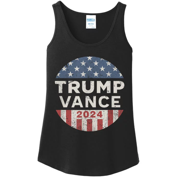 Trump Vance 2024 Vintage Button Usa Ladies Essential Tank