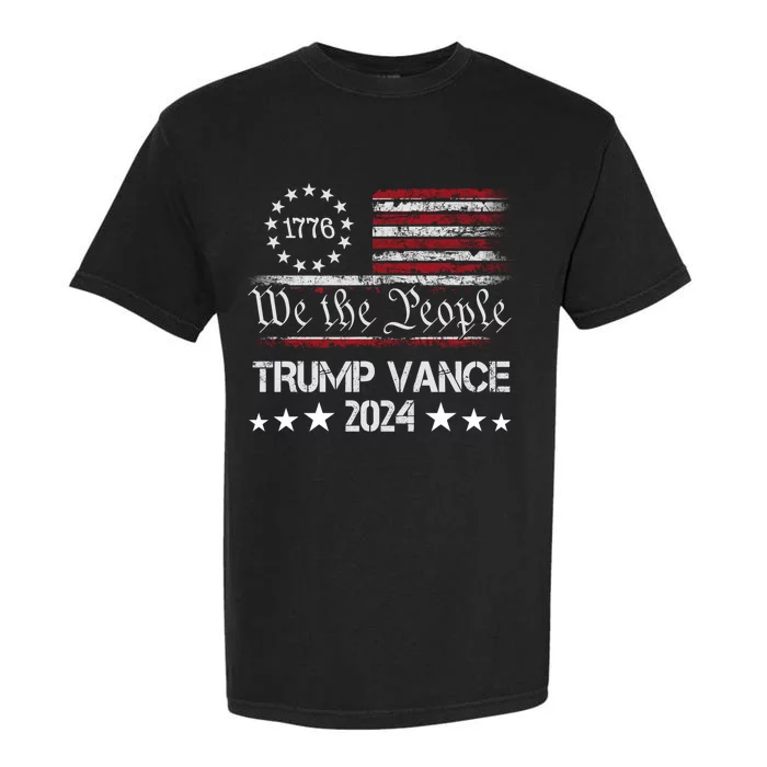 Trump Vance 2024 President Trump Supporter Re Election Garment-Dyed Heavyweight T-Shirt