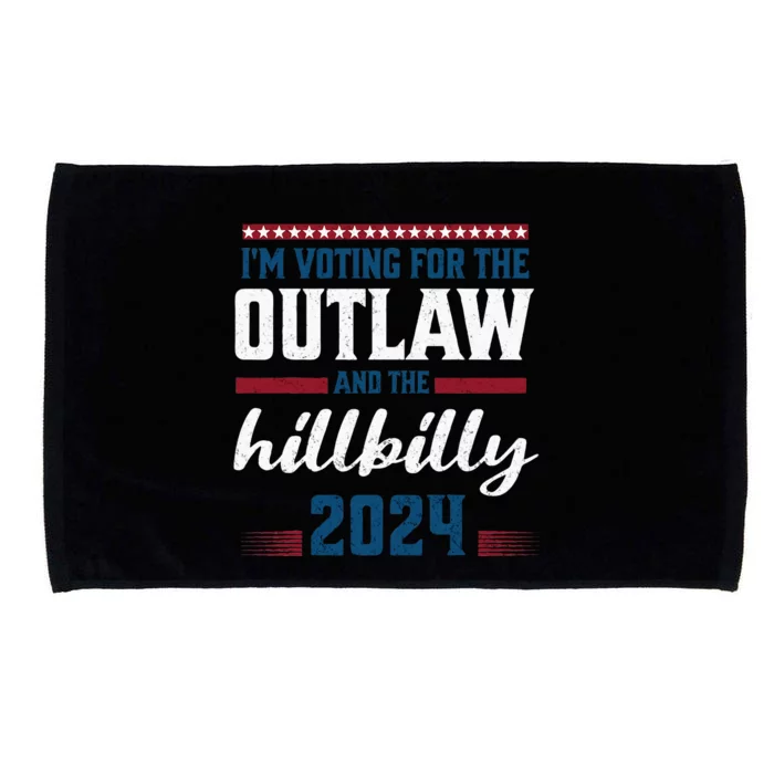 Trump Vance 2024 Outlaw Hillbilly Vintage Us Flag Microfiber Hand Towel