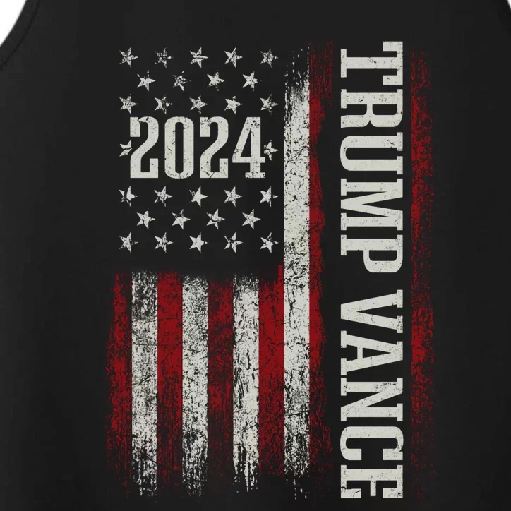 Trump Vance 2024 President Trump Supporter Re Election Performance Tank