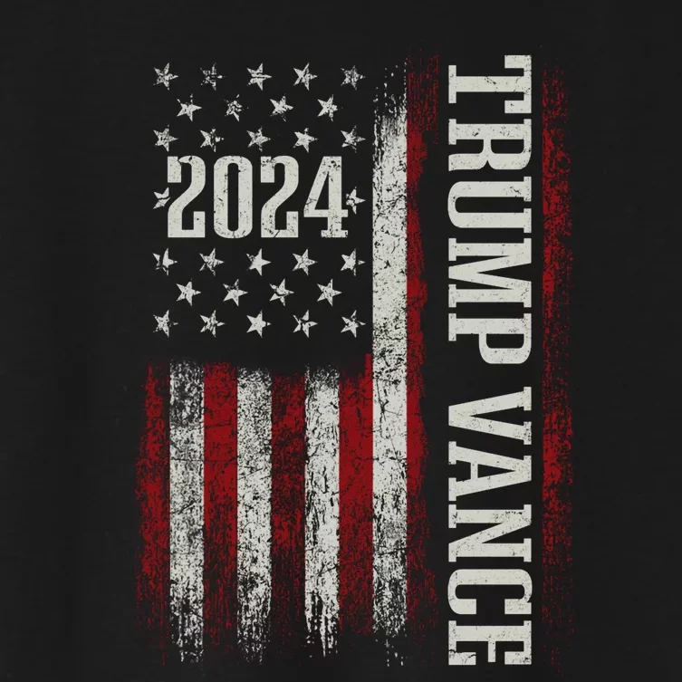 Trump Vance 2024 President Trump Supporter Re Election Women's Crop Top Tee