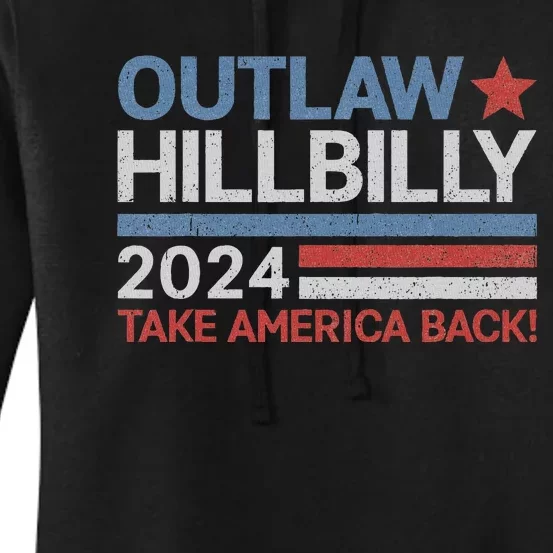 Trump Vance 2024 Donald Trump J.D. Vance Outlaw Hillbilly Women's Pullover Hoodie